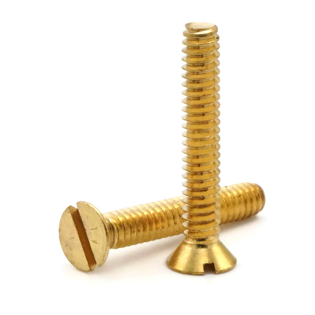Picture of Brighton Best 116032 #10-24X3/8" Flat Head Slot Machine Screw Brass